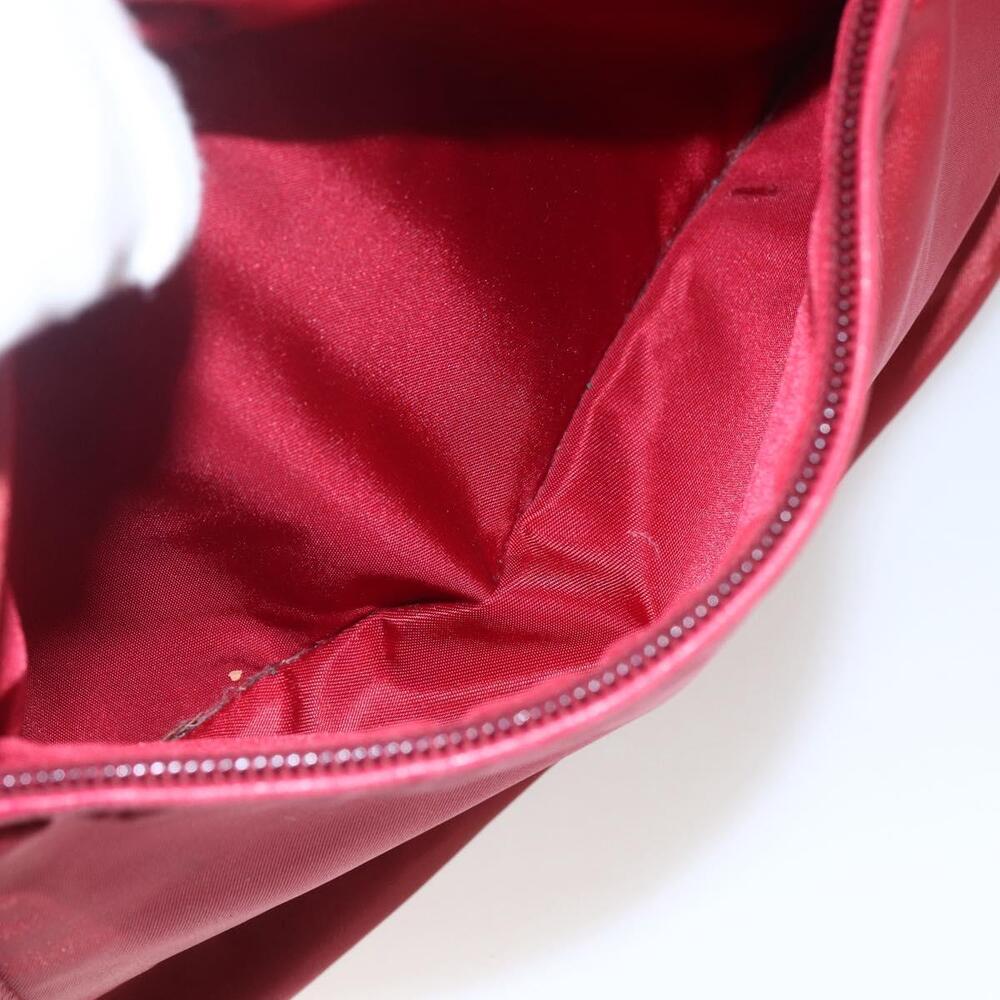 PRADA Tote Bag Nylon Red Silver Auth 156926 - Picture 11 of 16